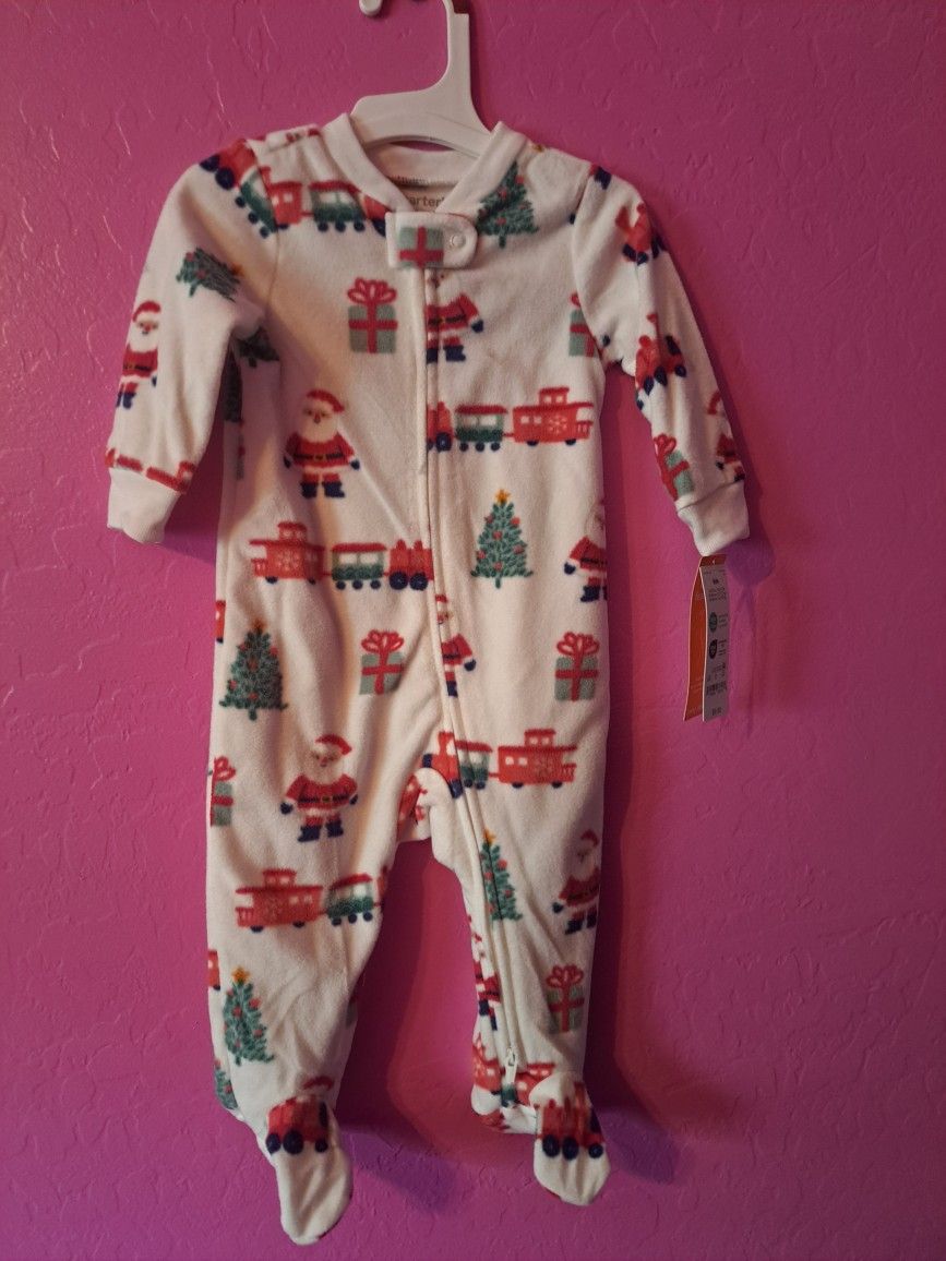 New, Christmas Pajamas, Xmas, Santa, Jammies, Christmas Outfit, Clothes, 6 Month, Clothes, Tree, Santa, 6m, Carters