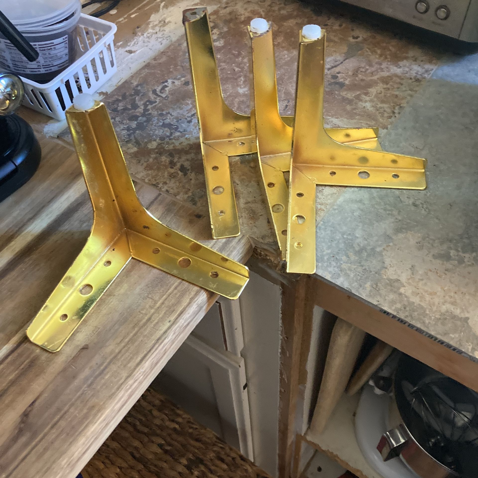 4 Cabinet/ Furniture Legs(gold)