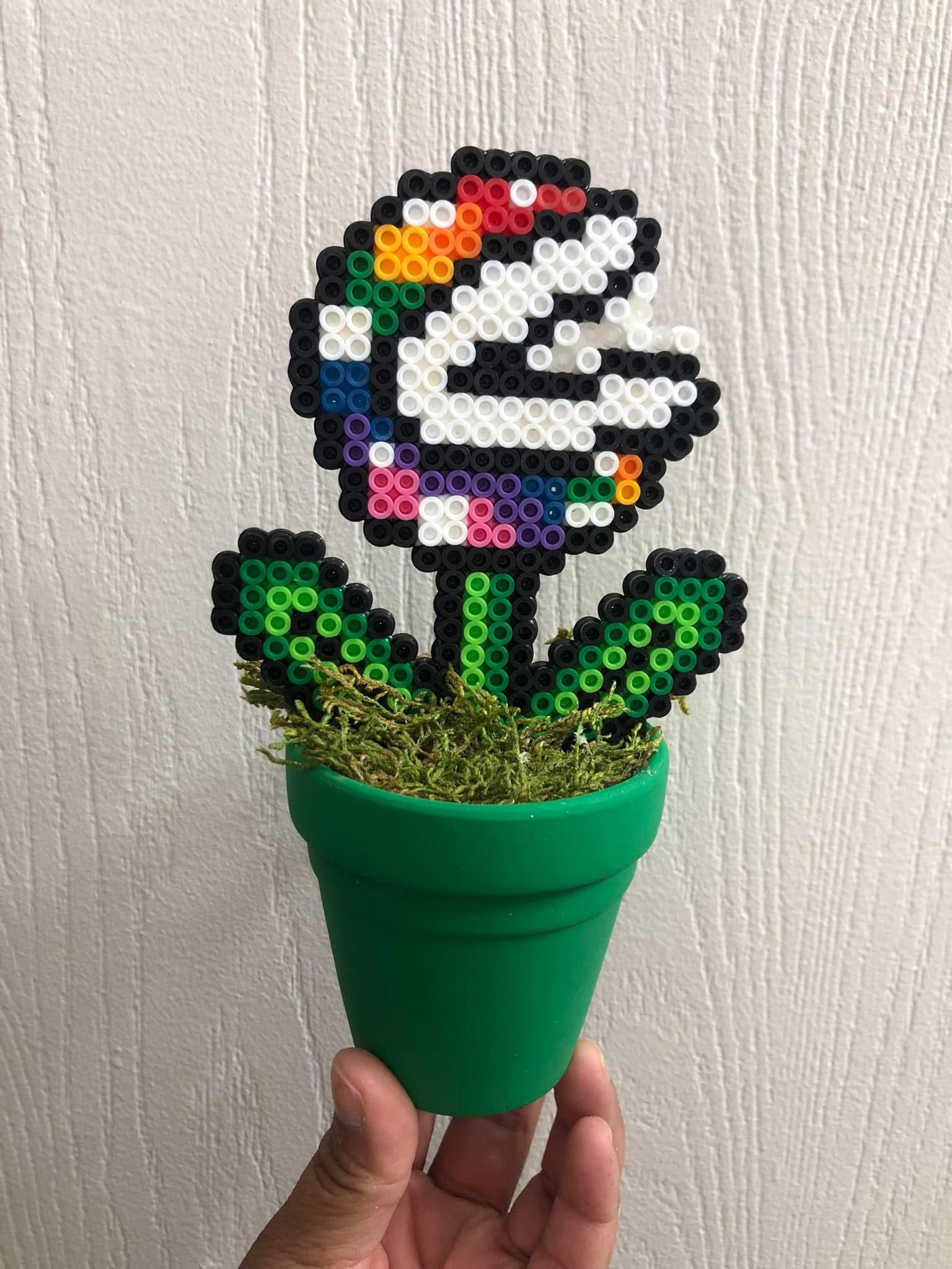 Perler Bead Pirahna Plant