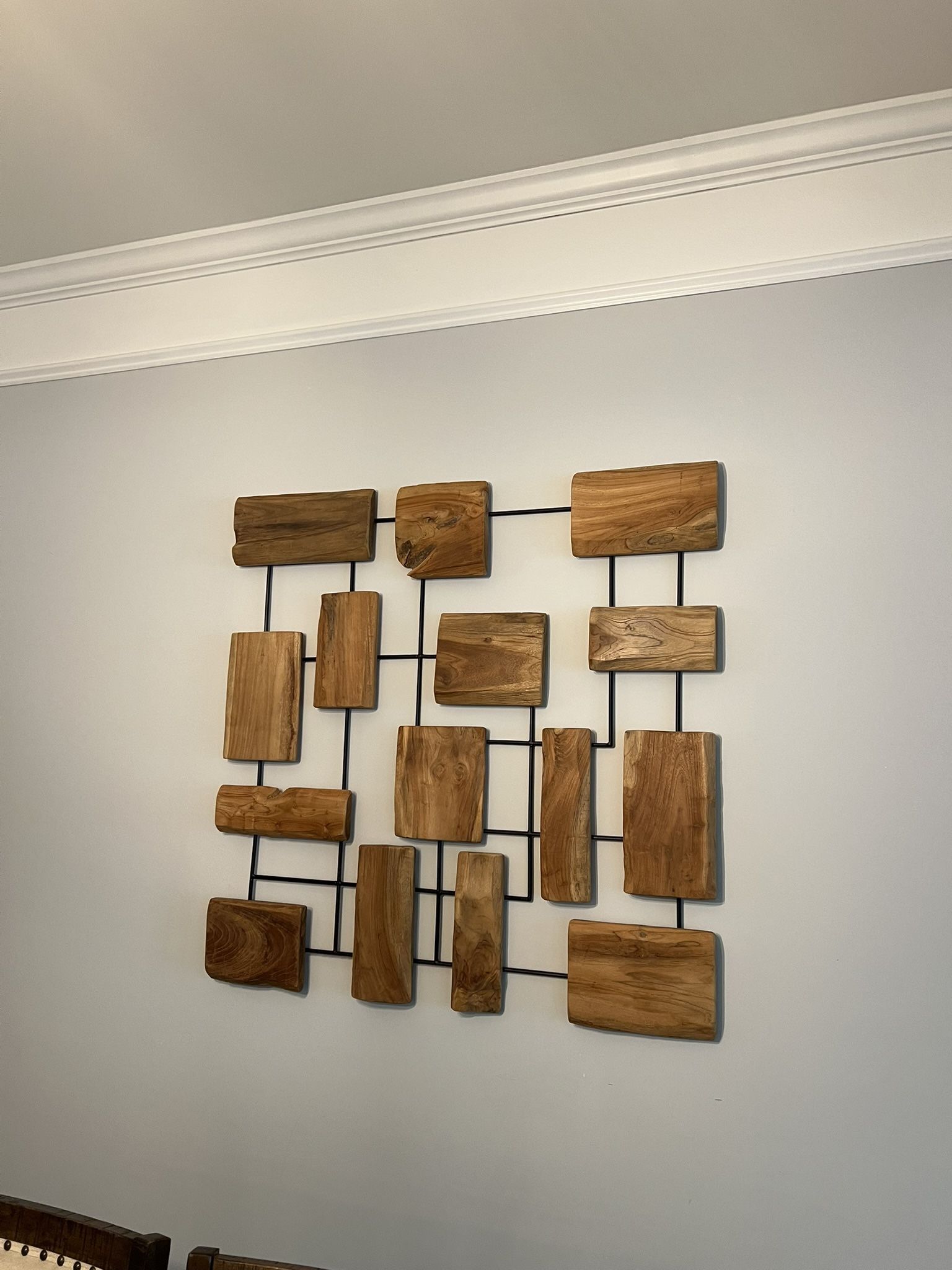 'Marcel' Teak Wood Wall Art by Crate & Barrel