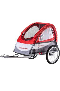 Schwinn Trailblazer Plus, Single Seat, Schwinn Bike Trailer for Kids, Folding