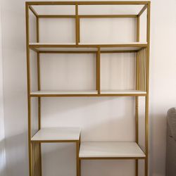 Gold White Book Shelf 