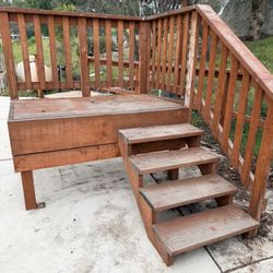 Wood Steps Used For An RV For Easy Access
