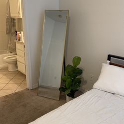 Rectangle Full Length Gold Mirror.