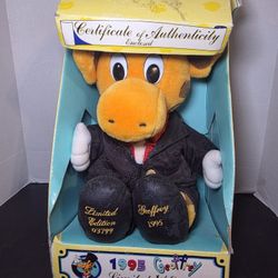 Toys R Us Vintage 1995 Limited Edition Geoffrey Stuffed Plush With COA - Rare!