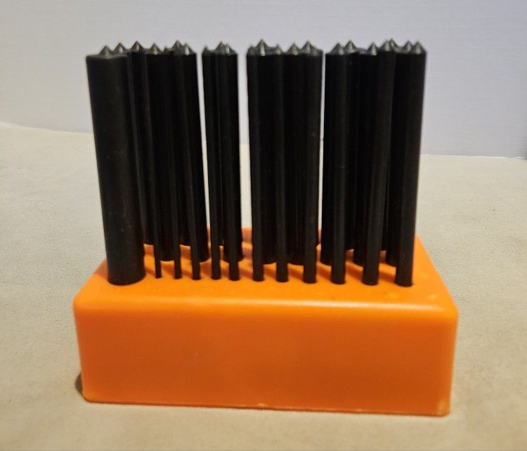 HORUSDY 28pc Center Punch Transfer Punch Set Steel Machinist Thread Tool Stand