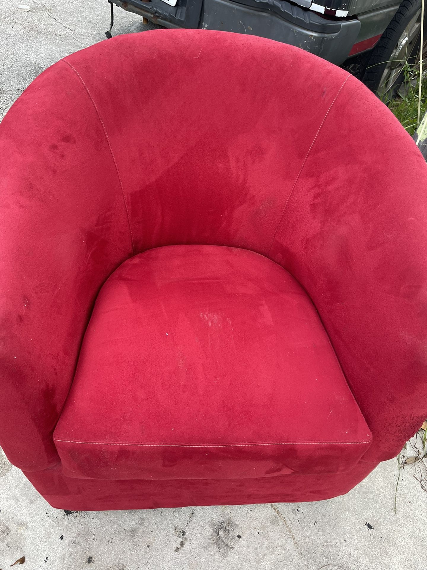 Two Red Single Couches 