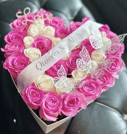 Pink & White Heart Box