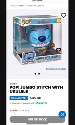 Stitch 10" Jumbo #1419 Funko Pop