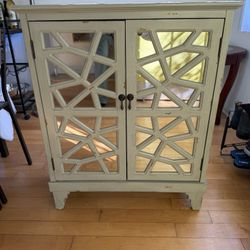 Cute Cabinet With Mirror Accents