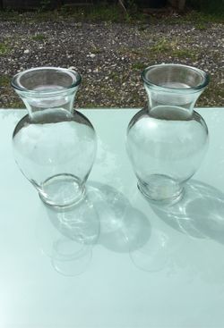 Glass vases both for $2
