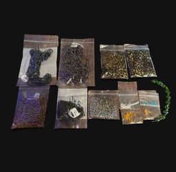 Lot of 8 Seed Beads Assorted Sizes & Colors Bead Set