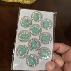 Turquoise rhinestones for crafting