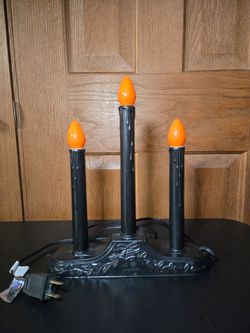 Three Candle Candelabra Halloween Decoration
