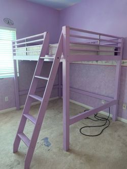 Purple Princess Loft bed full size bed frame