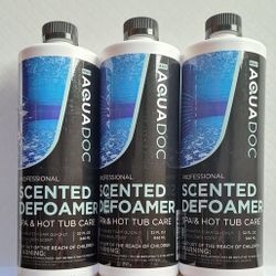 3-PACK MAV AquaDoc Professional Scented Hot Tub Defoamer, 32oz NEW/SEALED