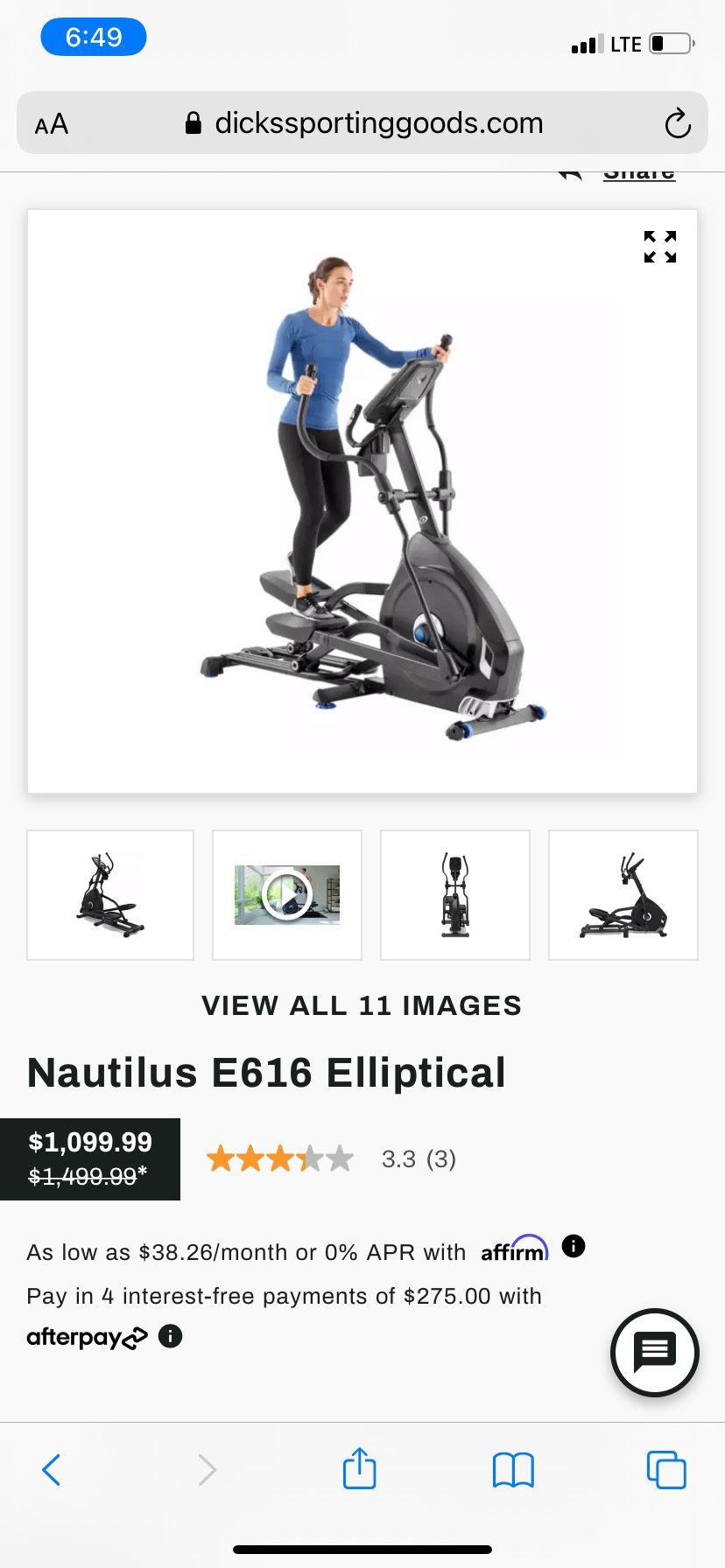 Nautilus Elliptical Machine