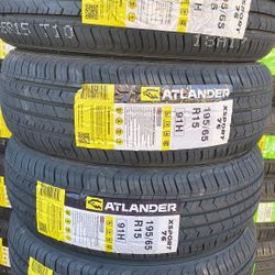 195/65/15 Atlander 🔥4 llantas nuevas instaladas y balanceadas//4 new tires mount & balance