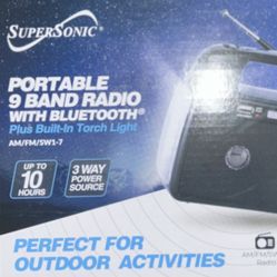 Portable Radio With Bluetooth And Built In Light 