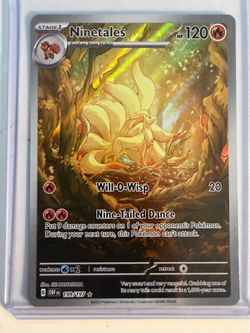 Pokémon Ninetales Illustration Rare 199/197 Obsidian Flames Full Art