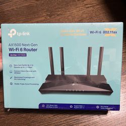 TP-LINK Archer AX1500 1.5 Gbps Wi-Fi 6 Dual-Band Wireless Router
