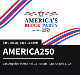 4 TICKETS TO AMERICAS BLOCK PARTY Chris Stapleton