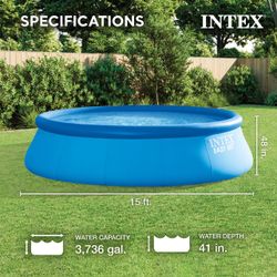 Intex 15 ft outdoor pool