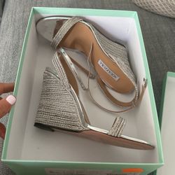 aquazzura crystal wedges Size 40/9.5