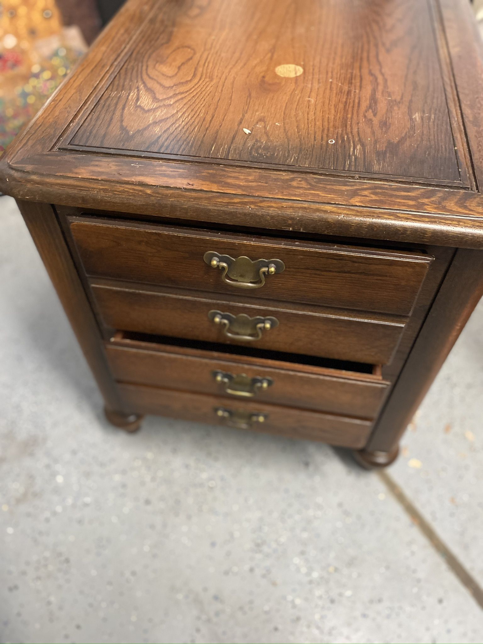 Side Table Wood Or Night Stand 2 Drawers