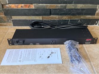 APC NET9RMBLK SurgeArrest 9-Outlet Rack Mount Surge Protector 120V 15A