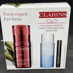 NEW Clarins Focus Regard Eye Focus Set EYE LIFT, Eye Make-up Remover, Mascara 4D