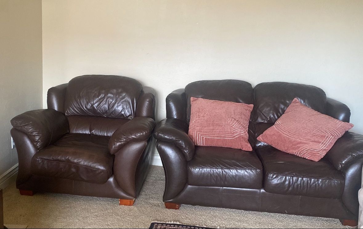 Leather Sofa Set