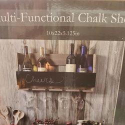 Multi Functional Chalkboard Storage, Wall Mount