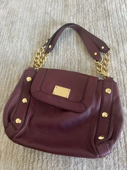 Michael Kors Purse - Red/Burgundy color Gold Hardware