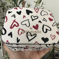 Kate Spade Heart Print Travel Jewelry Organizer