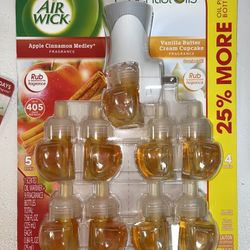 Air Wick Scented Oil Refills Vanilla Butter Cream Cupcake &Apple Cinnamon Medley
