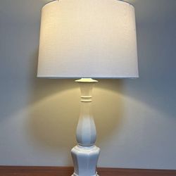 Antique Tall Opaline Buffet Table Lamp Accent Decor