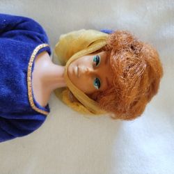 Vintage Barbie Bubble Cut Redhead In Guinevere Outfit Vintage