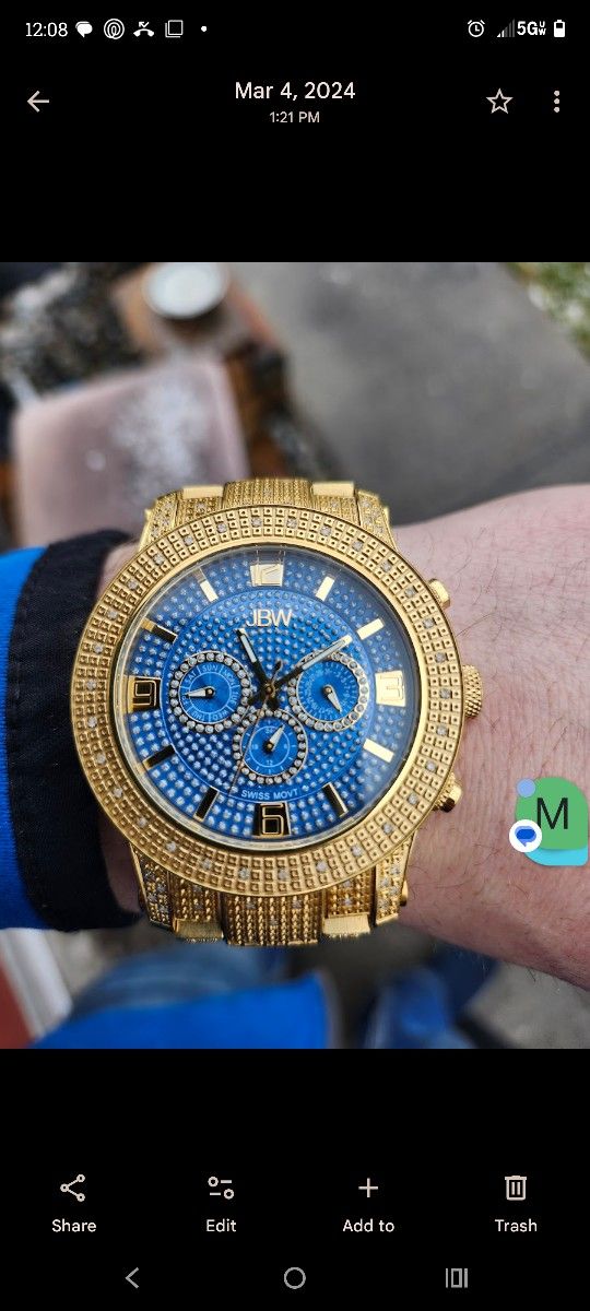 JBW rare And Obsolete Lynx Timepiece 80 Genuine Diamonds, Gold Plated