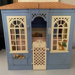 Family Cottage Blue Dollhouse