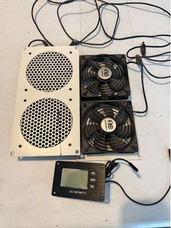 AC Infinity Fans Mounted with thermostat