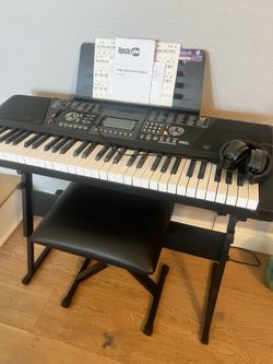 RockJam Keyboard with Stand, Stool, Headphones
