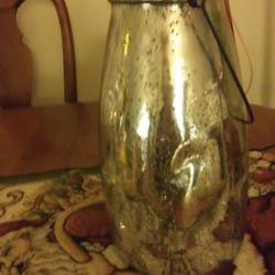 Silver Mercury Glass 10 In Tall