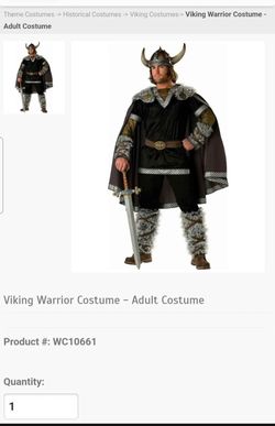 Viking Warrior Halloween Costume – Men's XL – Complete Outfit