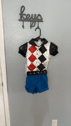 Kids Jester Harlequin Dance Costume Set