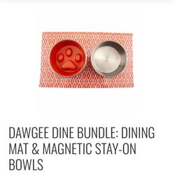 Dining Mat & Magnetic Stay On Bowls 16oz. 
