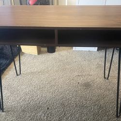 Wooden Computer Desk W/2 Open Drawers 