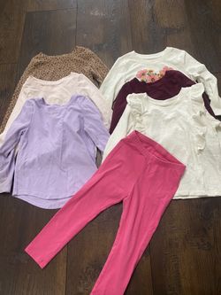 Lot Of 7 Girls Long Sleeve Shirts And Pants Size 3t By Cat & Jack #4