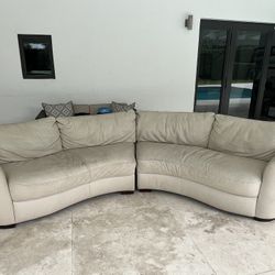 Crème Leather Couch 60 Dollars! 
