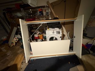 Full sized white bed frame